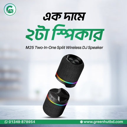 M25 Two-In-One Split Wireless DJ Speaker