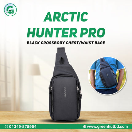 Arctic Hunter Pro Black Crossbody Chest/Waist Bag