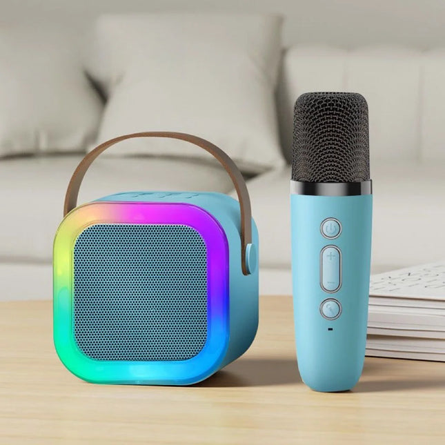 K12 Bluetooth Speaker With Single Wireless Microphone Blue Color