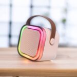 K12 Bluetooth Speaker With Dual Wireless Microphone Blue Color