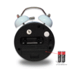 Luminous Metal Digital Twin Bell Alarm Clock Light Blue Color