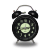 Luminous Metal Digital Twin Bell Alarm Clock Black Color