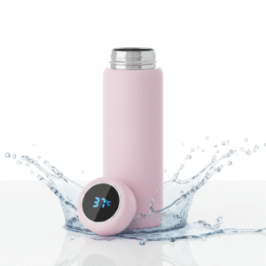 image-7a07bf45-1687-4295-b445-b72a3393d4a3 500ml Temperature LED Display Stainless Steel Flask Pink Color