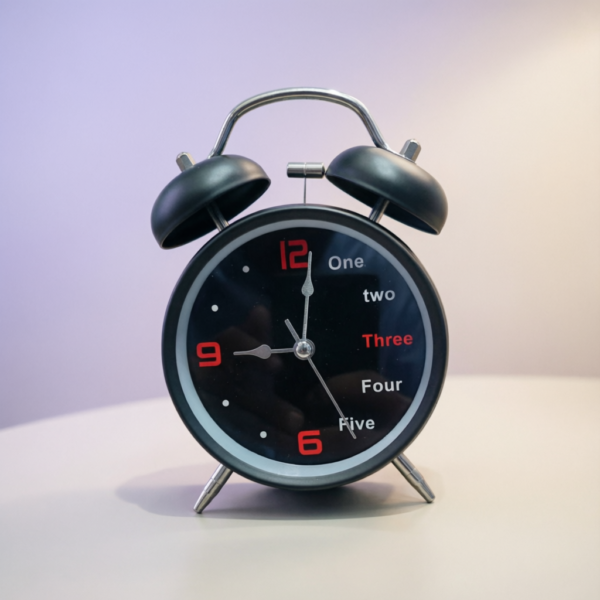 Bell Alarm Mate Black Clock Metallic Black Twin Bell Alarm Clock